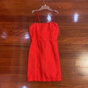 Zara NWOT Red Linen Dress